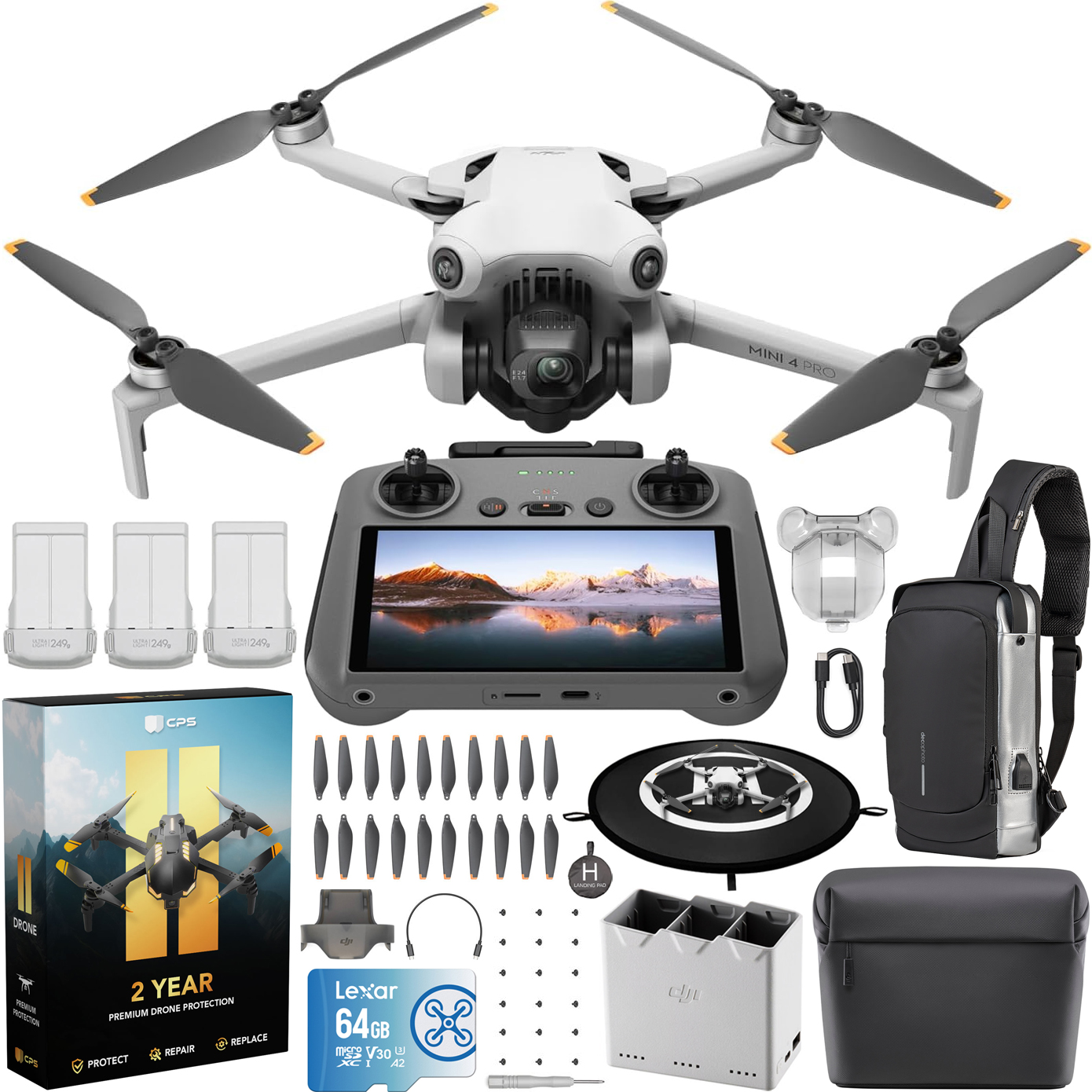 DJI Mini 4 Pro 4K Video Resolution Aerial Drone with Accessories Included