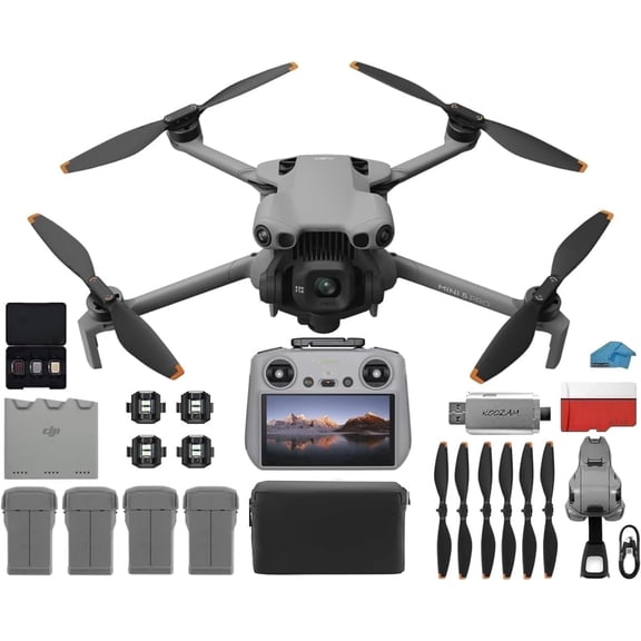 DJI Mini 5 Pro Drone Fly More Combo with RC 2 Controller (With Screen) Folding Drone with 4K Video, 36 Mins Flight Time, 4 Batteries Bundle with 128GB Memory Card + Pilot Kit
