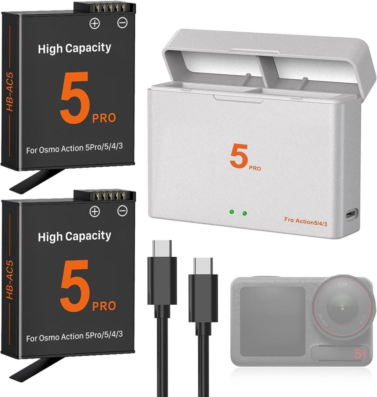 Dji Action Pro TELESIN Osmo Action Pro Battery Charger For