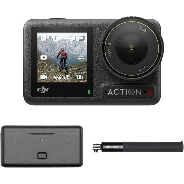 DJI Osmo Action 4 Adventure Combo 4K Waterproof Sports Camera with