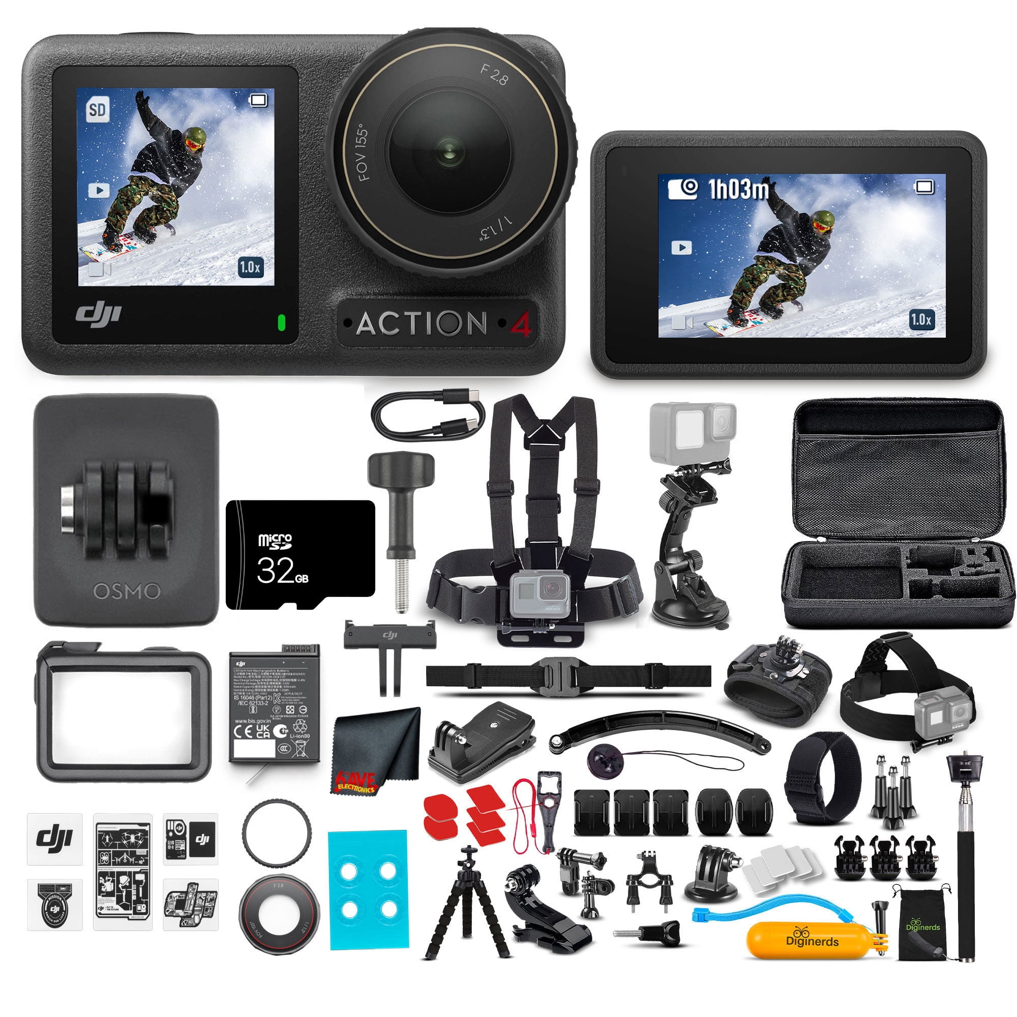 DJI Osmo Action 4 Camera Standard Combo - Action Camera Waterproof