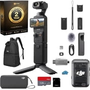 DJI Osmo Pocket 3 Creator Combo, 1-Inch CMOS Sensor, 4K 120fps Video, 3-Axis Stabilization, Vlogging Camera Bundle with 128GB Card &