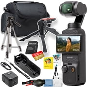 DJI Osmo Pocket 3 Vlogging Camera with 1 CMOS & 4K/120fps Video, 3-Axis Stabilization, Face/Object Tracking, 2 Rotatable Touchscreen Bundle with DJI Osmo Bag, Gripster Tripod and Tripod