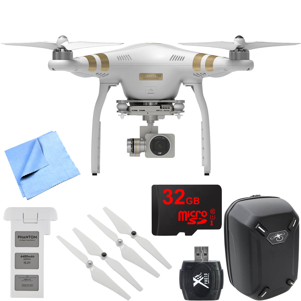 DJI Phantom 3 Professional Quadcopter Drone with 4K Camera Mobile Command  Kit includes Phantom 3 Quadcopter, Battery, Backpack, Propeller Set, 32GB  