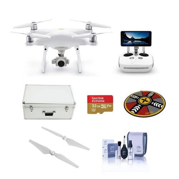 DJI Phantom 4 Pro+ V2.0 Quadcopter Drone with 5.5" FHD Screen Remote Controller - Bundle With 32GB MicroSDHC U3 Card, DJI Aluminum Case, DJI Quick-Rel