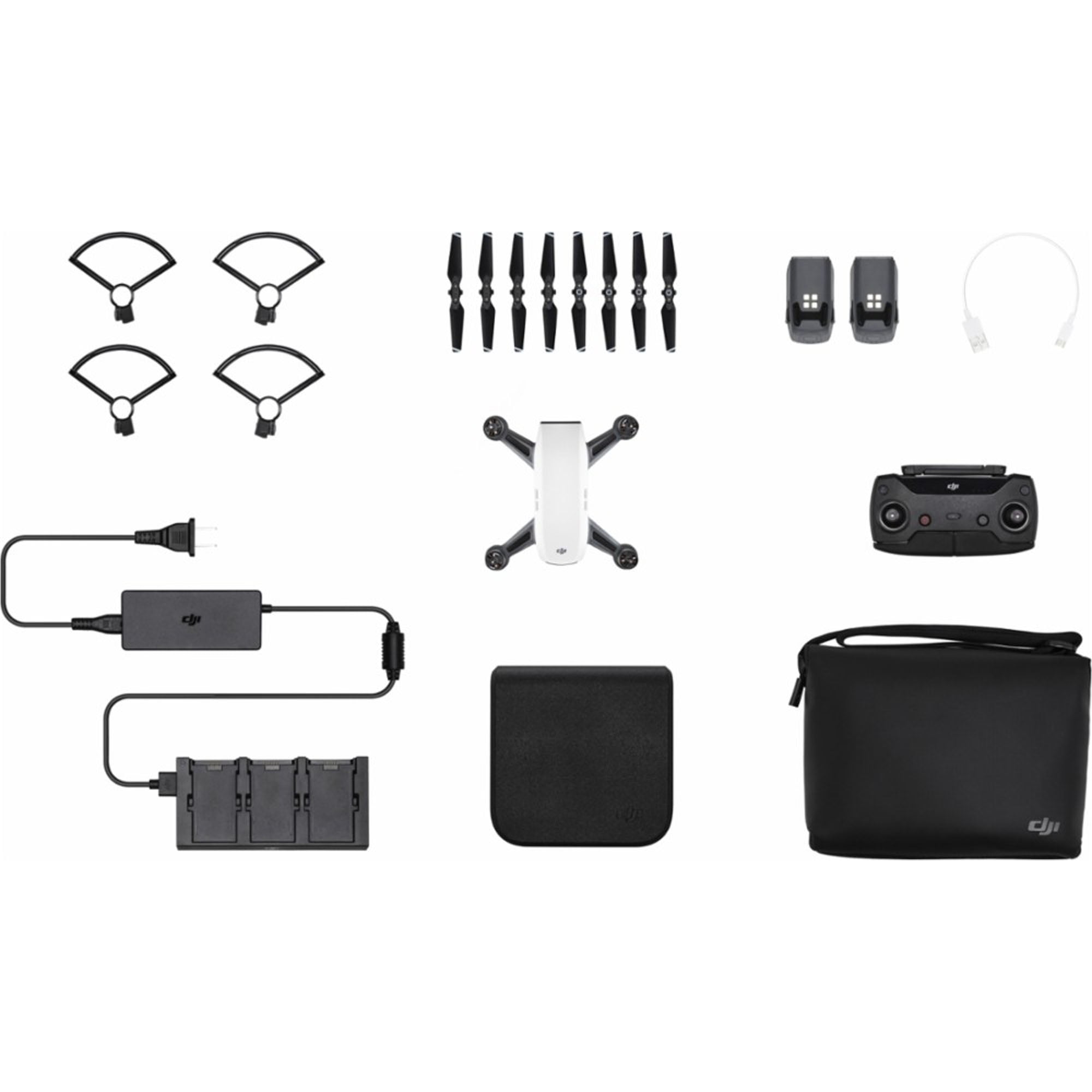 DJI Spark, Fly More Combo, Alpine White - Walmart.com