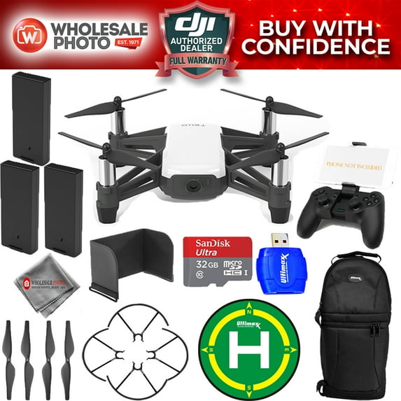 DJI Tello Quadcopter by Ryze Tech W/ T1d Controller 3 Battery Pro Bundle