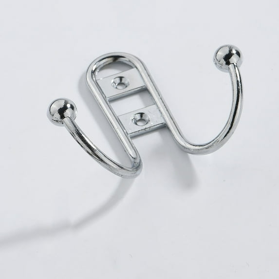 DJJGXAN 1 Pack Coat Hooks Wall Hooks for Hanging, Heavy Duty Double Prong Metal Hook Wall Mounted for Living Room, Bathroom, Kitchen, Bedroom for Coat, Bag, Scarf, Towel, Hat, Key, Cup