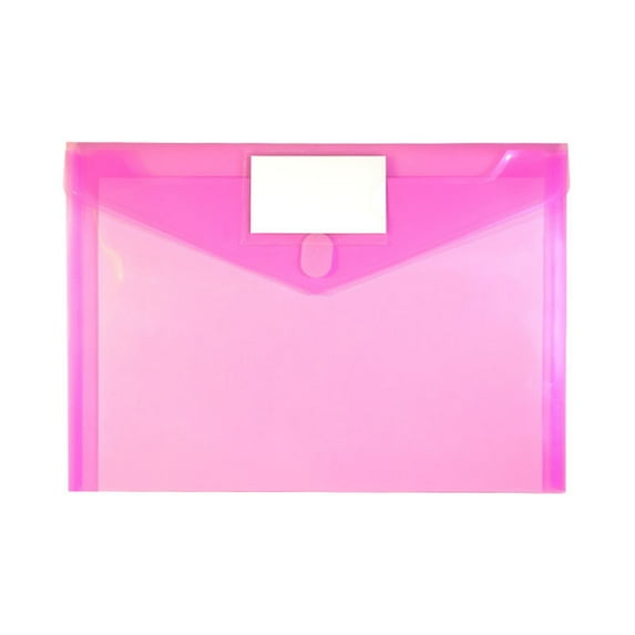 DJJGXAN 1 Pack Plastic Envelopes Poly Envelopes, 13"×9.5" Clear Document Folders File Folders, A4 Letter Size File Envelopes with Label Pocket for Home Office Assorted Color