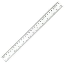 DJJGXAN 1 Pack Plastic Ruler Straight Ruler Plastic Clear Measuring Tool Flexible Ruler with Inches and Metric for Office (Clear, 12 Inch)