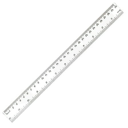 DJJGXAN 1 Pack Plastic Ruler Straight Ruler Plastic Clear Measuring Tool Flexible Ruler with Inches and Metric for Office (Clear, 12 Inch)