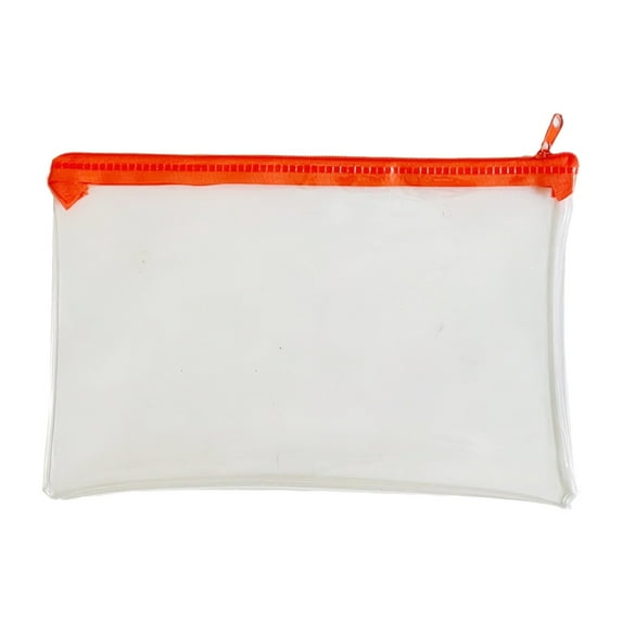 DJJGXAN 1 Pcs Clear Zipper Plastic Envelopes Poly Zip Envelop File Small Plastic Envelopes Bill Document Bag Pocket Files Zipper Folders for School Office Supplies, 7 Assorted Colors, 8.6” x 5.7”