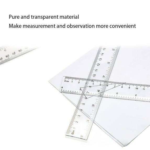 DJJGXAN 1PCS Clear Ruler, 6 Inch Plastic Rulers for Home, or Office, Clear Plastic Rulers, Assorted Colors