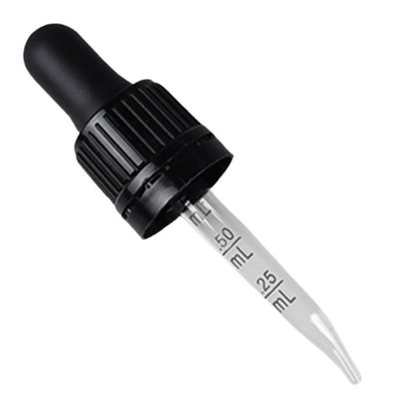DJJGXAN Calibrated Glass Eye Dropper Caps for 0.5 oz/ 15 ml Bottle Measured Dropper Caps Dropper Bottle Caps for Essential Oils