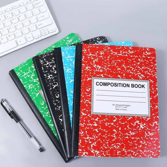 DJJGXAN Composition Notebook, 1 Pack, Wide Ruled Paper, 9.75" x 7.5", 100 Sheets per Comp Book