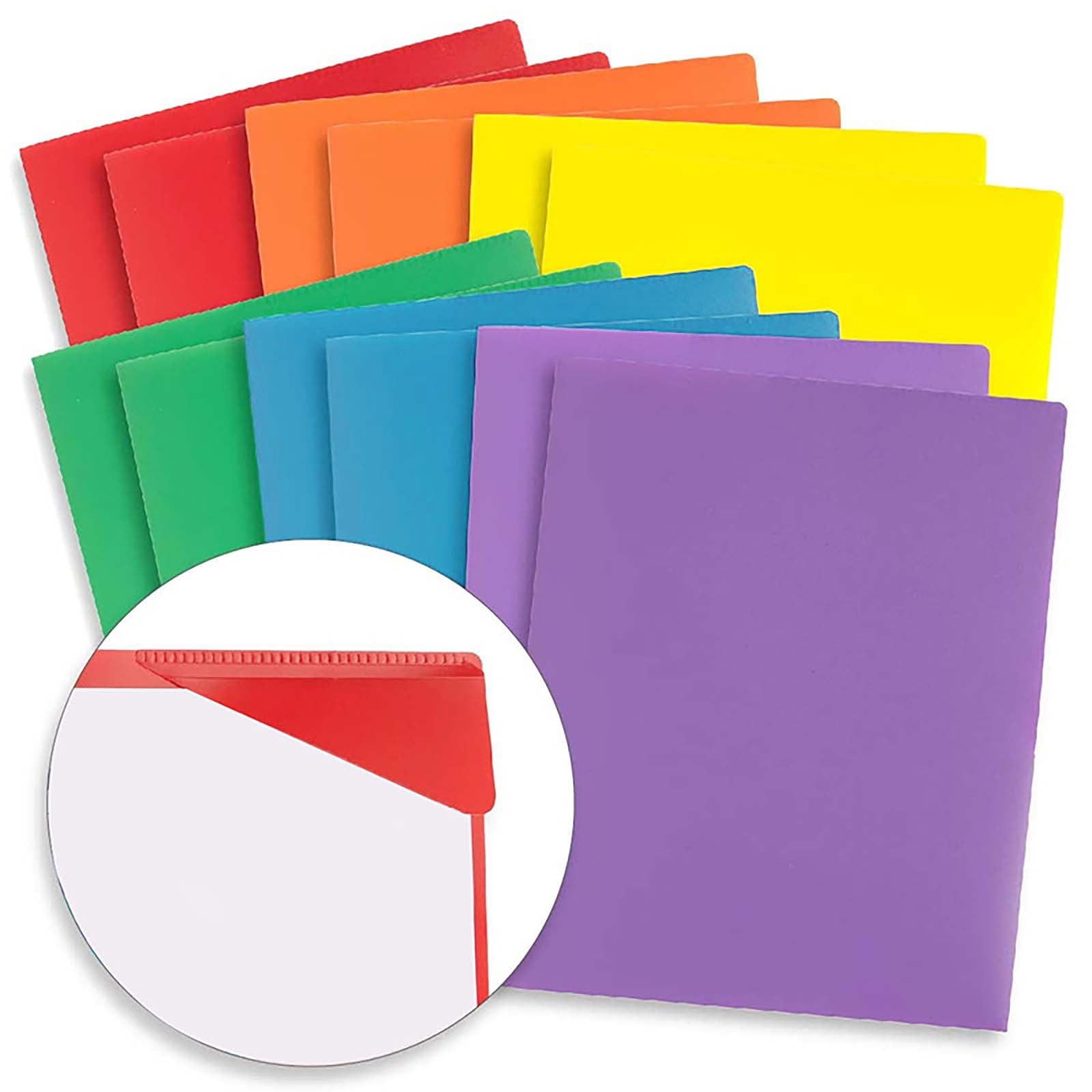 Plastic Pocket Folders, Colored Heavy Duty Durable El Salvador