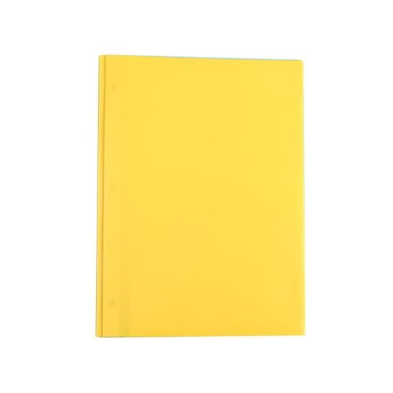 DJJGXAN Plastic Folders with 2 Pockets, 3-Prong 2-Pocket Poly Folder with Business Card Slot, Plastic Pockets Folders with Brads, 1 pcs, Assorted Color