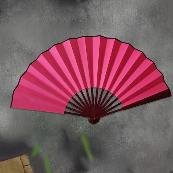 DJJGXAN Solid Handheld Fans, Silk Folding Fans with Wooden Frames Bamboo Silk Fan Foldable Chinese Foldable Fan for Dancing Wedding Party Props Decoration