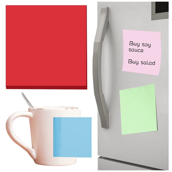 DJJGXAN Super Sticky Notes, 100 Sheets Sticky Note Pads, 3 x 3 in., Self-Stick Note Pads, Office Supplies Products, Sticky Notes for Vertical Surfaces, Monitors, Walls and Windows