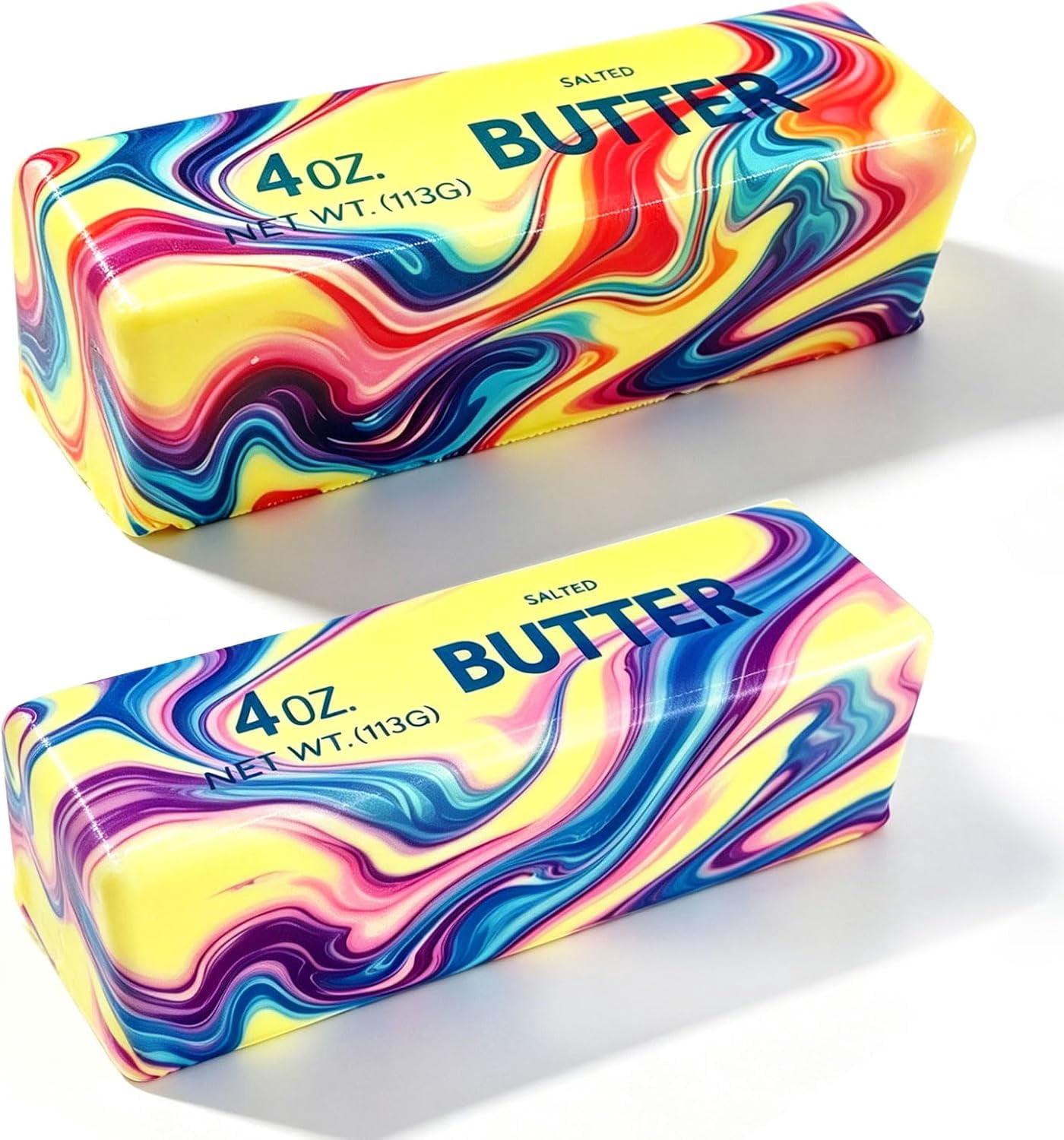 DJKDJL 2 Packs Slow Rising Butter Squishy, Dumpling Squishies Butter Squeeze Toys Pack Sensory Stress Relief Soft & Stretchy Fidget Toys for Party Favors Squishy Butter
