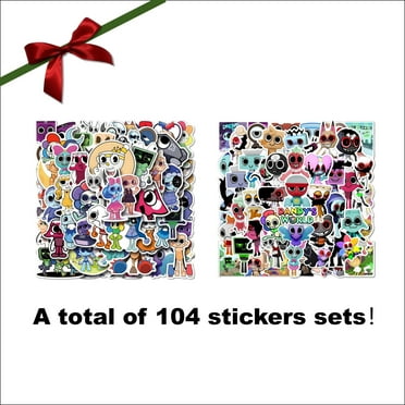 DJKDJL 2 Set Dandy's World Stickers, Cute Game Merch Graffiti Stickers Toys for Kids Ages 5-7 - Personalize Laptops, Luggage, & More with Unique Designs