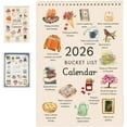 thumbnail image 1 of DJKDJL 2026 Bucket List Calendar – Inspirational 12-Month Wall Hanging with Illustrated Pages, Monthly Bucket Activities & Goal-Setting Prompts, Unique Gift for Home & Office (A-1PC), 1 of 4