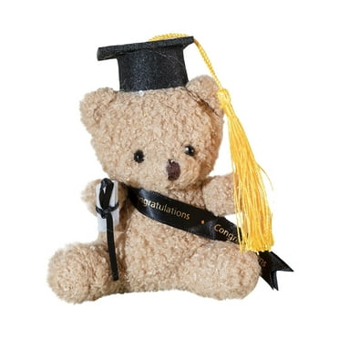 DJKDJL 5" Graduation Teddy Bear 2025 Stuffed Animal, Soft Graduation Plush with Black Cap and Scroll, Cute Mini Graduation Gifts for Birthday and Graduation