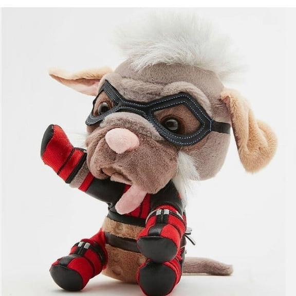 DJKDJL 9.8" Dogpool Plush Toys, Deadpool and Wolverine Movie Cartoon Dogpool Stuffed Animals Plushies Doll, Deadpool Collectible Plush for Movie Fans, Dogpool Deadpool Plush Birthday Gitf for Kids