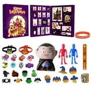 DJKDJL Action Figures Blind Box 24 Pcs Halloween Toys Include Cup Pumpkin Bat Advent Calendar 2024 Filled with Unique Action Figures Blind Boxes - The Ultimate Halloween Gift for Kids in 2024