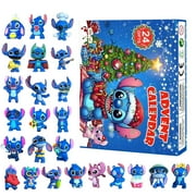 DJKDJL Action Figures Blind Box 24 Pcs LILO & STITCH Include Stich Advent Calendar 2024 Filled with Unique Action Figures Blind Boxes - The Ultimate Halloween Gift for Kids in 2024