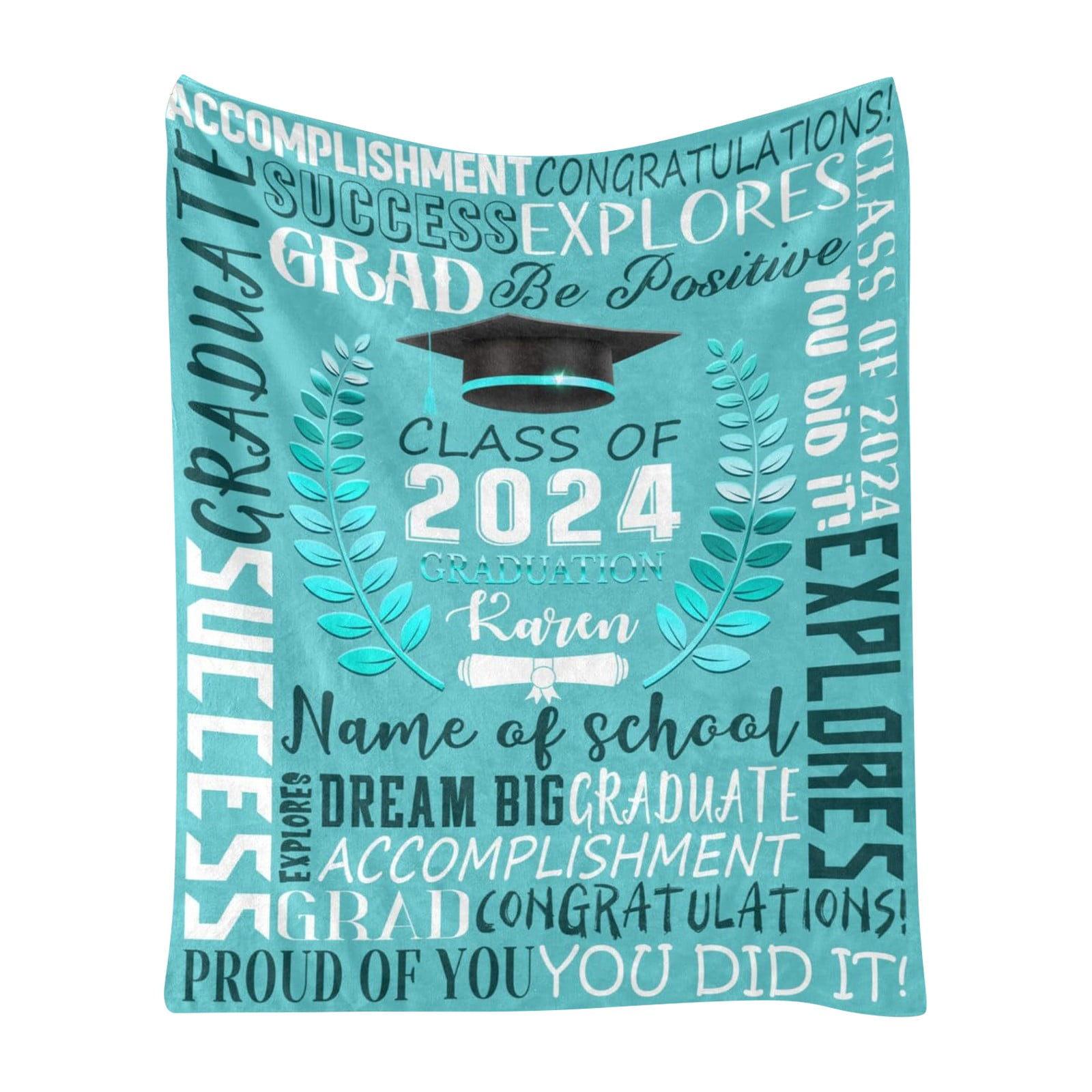 DJKDJL Class of 2024 Camping & Party Essentials 2024 Graduation Throw