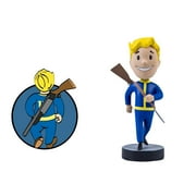 DJKDJL Fallout Vault Boy Bobblehead Figure Toy, 5.5" Fallout Vault Boy Bobblehead Collectibles, Fallout Series 4 Merch Fallout Vault Figures Birthday Christmas Gifts for Kids and Fans( Sole Survivor )