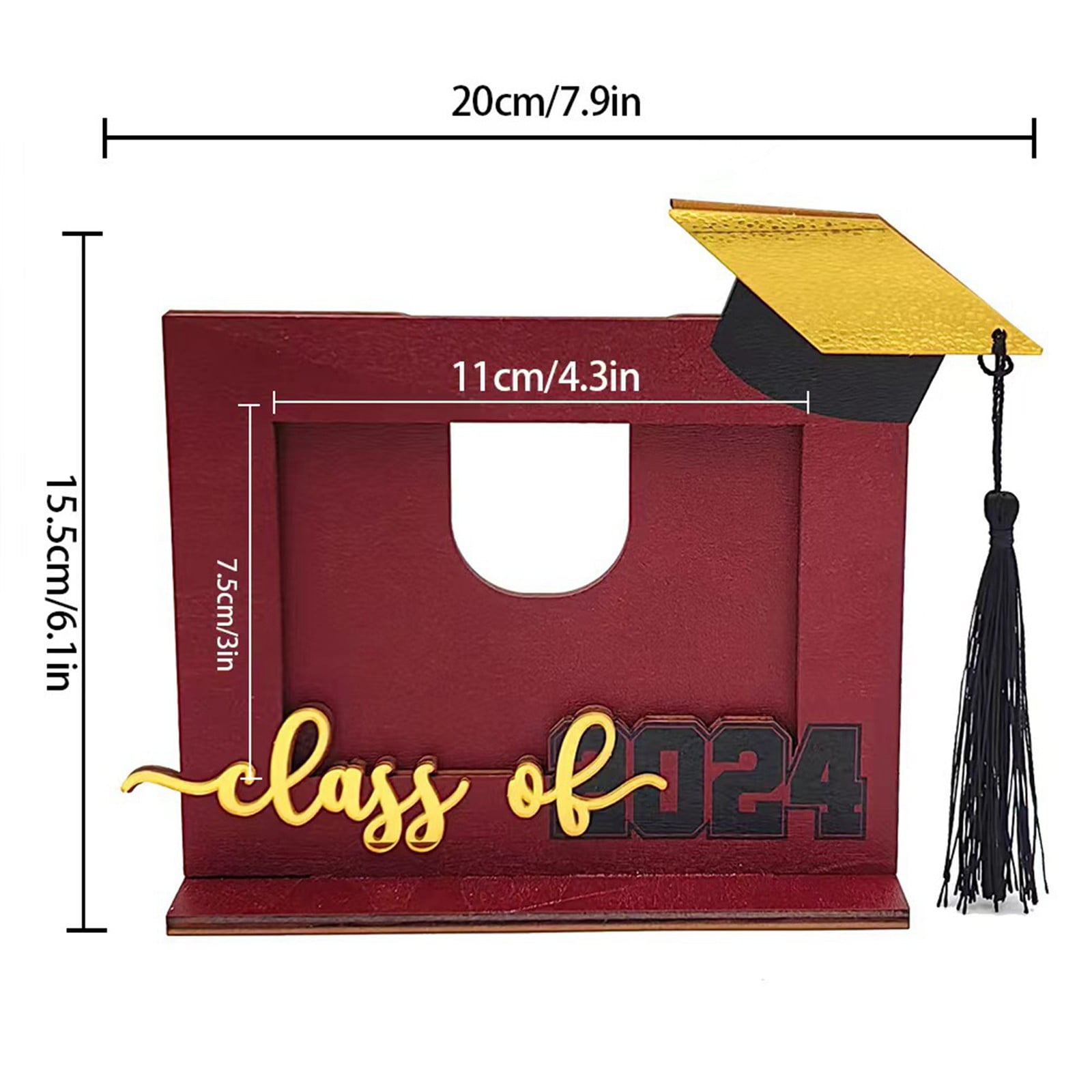 DJKDJL Graduation Decorations Class of 2024 Photo Frames Rustic