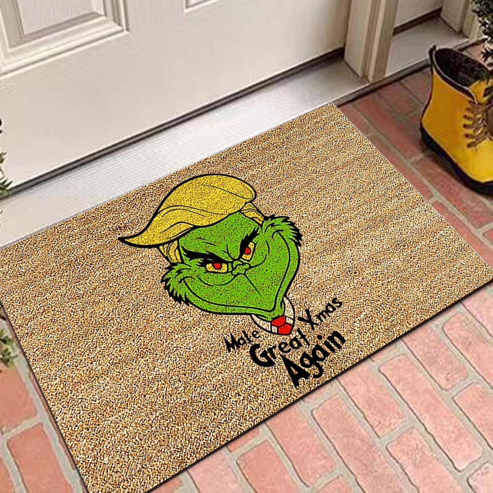 DJKDJL Green Monster Decorations Mat Christmas Decorations, Door Mat