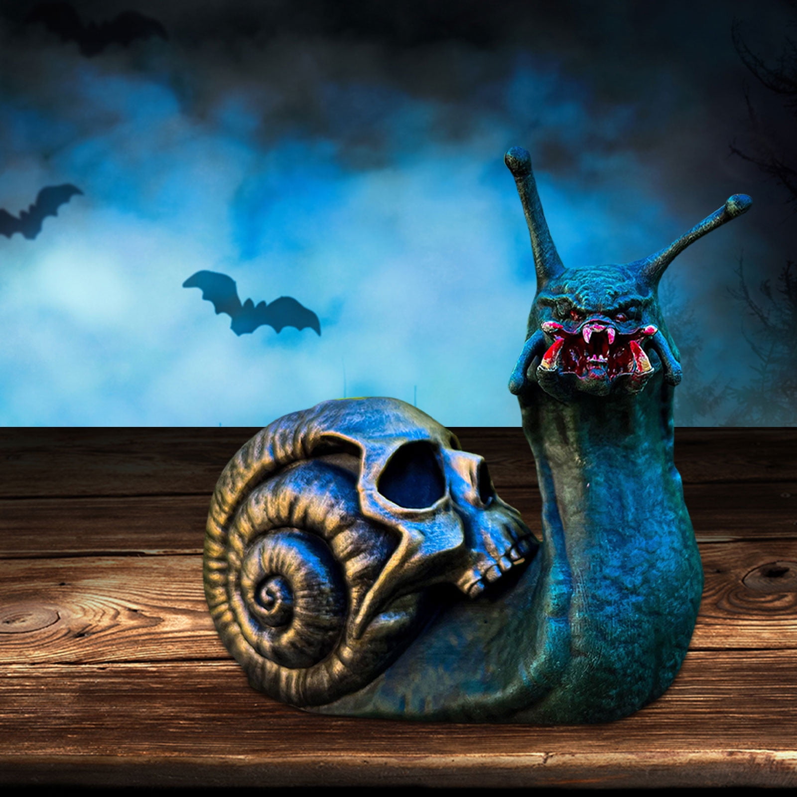 DJKDJL Halloween Horror Snails Skeletons Statue, Bloody Snails Figurine