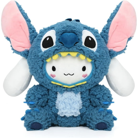 DJKDJL Kawaii Cinnamoro Stich Figure Plush - Cute Stich Transforms into Cinnamoro Plush Toy - Soft Stuffed Animal Toy for Boys Girls Gifts for Kids,Home Decoration Plush