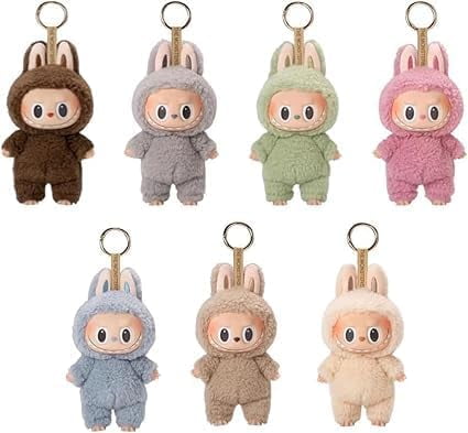 DJKDJL Labubu Plush Keychain, The Monsters Labubu Plush Figure Doll