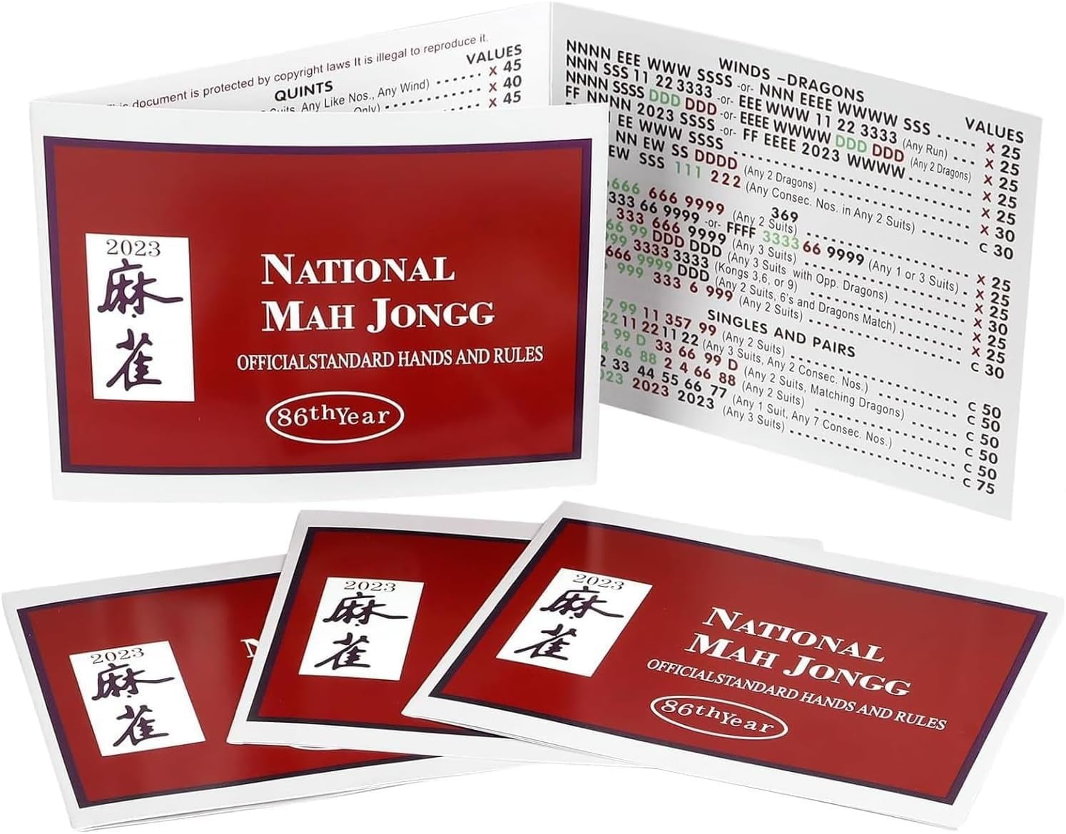 DJKDJL Mahjong Tiles,2024 Mahjong Card Tile Games,4PC National Mahjong