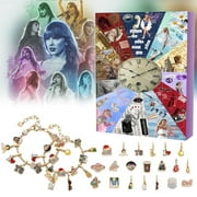 DJKDJL Taylor Swift Advent Calendar 2023 Christmas Advent Calendar Gifts, DIY Bracelet Making Kit for Kids Adult, 24-Days Christmas Countdown Calendar Jewelry Gifts