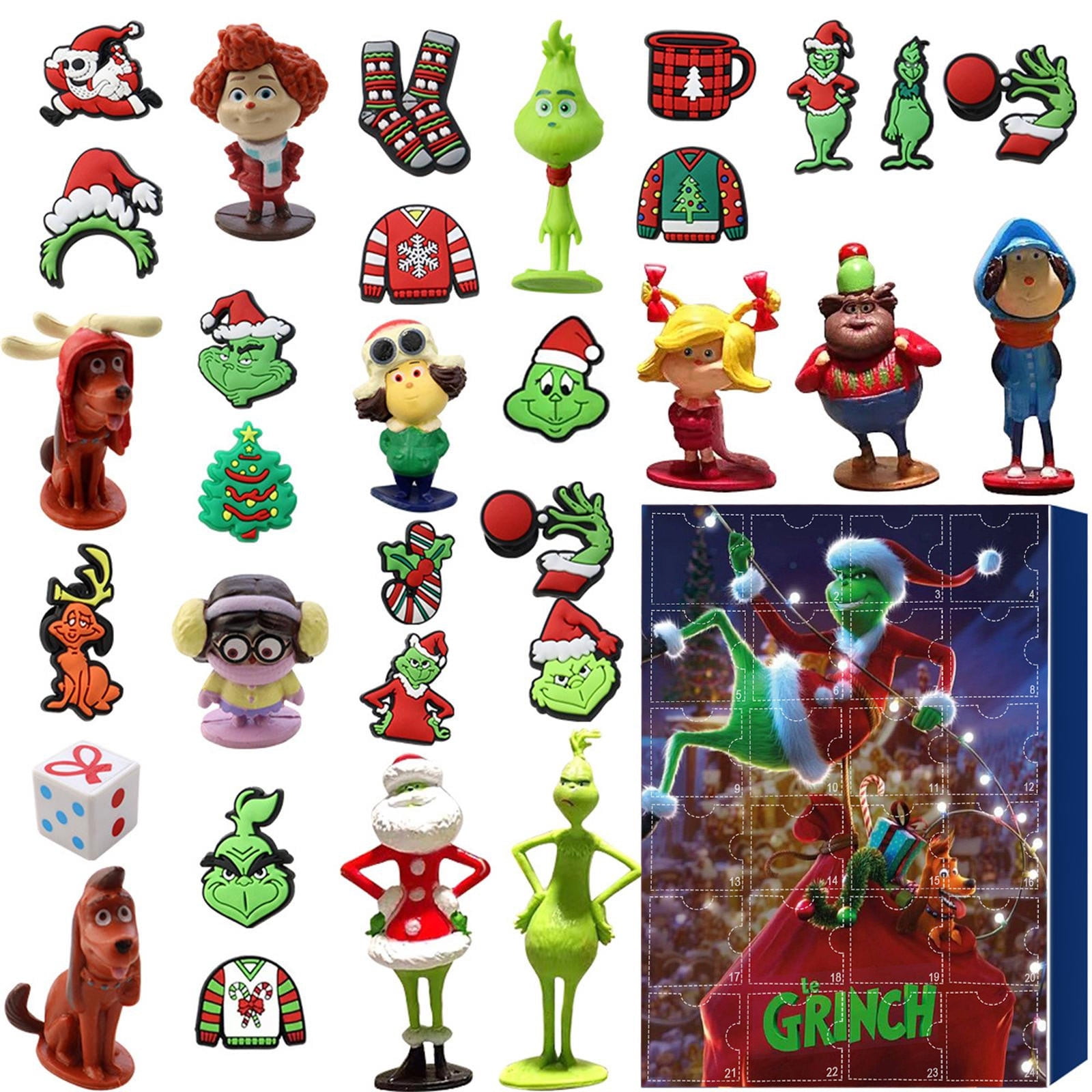 DJKDJL The Grinch Blind Box (24 Surprises) Mini Action Figures Christmas Advent Calendar 2024 - Bring Grinch into Your Festive Spaces