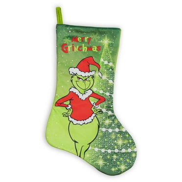 DJKDJL The Grinch Christmas Stockings Tree Decor 11.81 In Winter Hanging Sign Christmas Decorations Gifts Bags - Spread Joy and Laughter Throughout Home