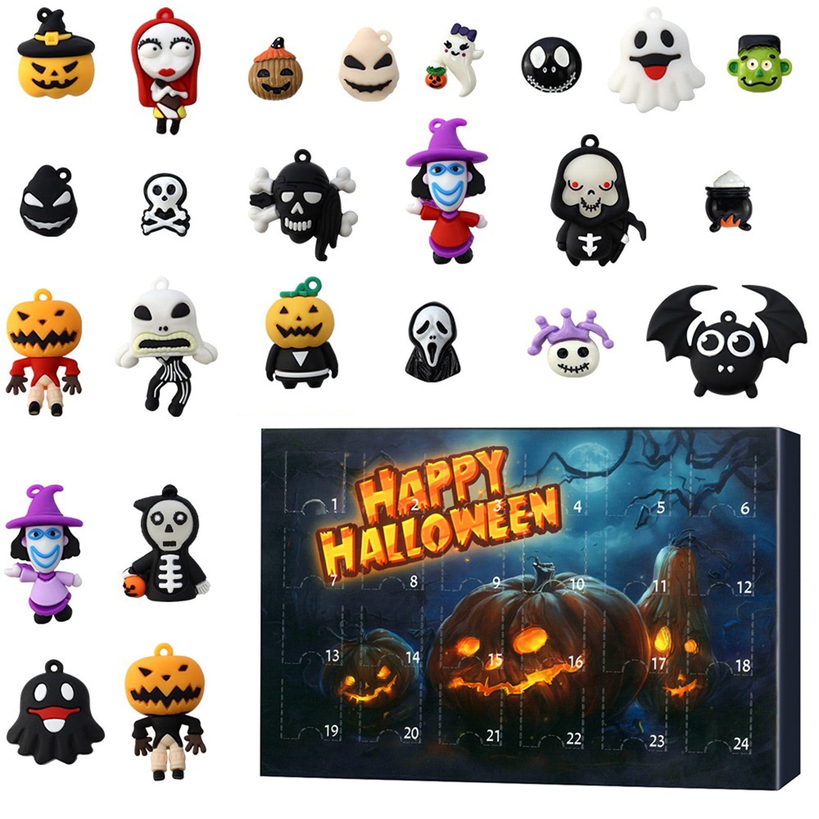 DJKDJL Nightmare Before Christmas Advent Calendar 2024 24 Pcs Include Jack Skellington Toys Action Figures Blind Box, Ideal Gifts to Welcome Halloween