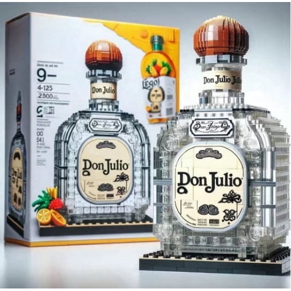DJKDJL Whiskey Bottle Building Blocks Kit, Creative Wine Bottle Ornaments Set, Unique Collectible Decoration for Adults, Fun DIY Miniature Building Blocks Gift for Whiskey Lovers