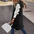 DJLBOOM Clearance Women's Parkas Womens Long Quilted Vest Hooded Maxi