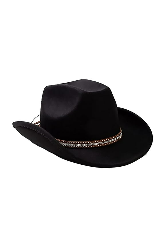 Vintage Western Cowboy Men Women Hat Faux Suede Hat With Rope Windproof Wide Brim Jazz Hat For Outdoor Winter Camping Clearance Sale