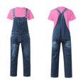 thumbnail image 1 of DJLBOOM Women's Jumpsuit Womens Overalls Casual Solid Color T Shirt Loose Sleeveless Adjustable Straps Wide Leg Jumpsuit With Pockets Clearance Sale, 1 of 7