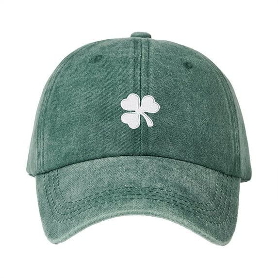 DJN 2026 St. Patrick's Day Baseball Cap for Women Retro Shamrock Sun Hat Breathable Cotton Green One Size