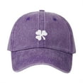 thumbnail image 1 of DJN 2026 St. Patrick's Day Baseball Cap for Women Retro Shamrock Sun Hat Breathable Cotton Purple One Size, 1 of 3