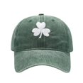 thumbnail image 1 of DJN 2026 St. Patrick's Day Women's Sun Hat Color Block Shamrock Print Cotton Baseball Cap Blackish Green One Size, 1 of 5