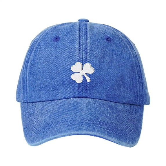 DJN 2026 Women's St. Patrick's Day Sun Hat Retro Shamrock Baseball Cap Soft Cotton Adjustable Fit Blue One Size
